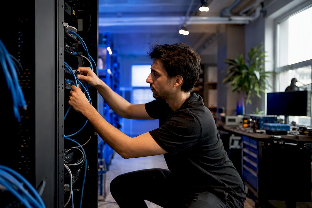 Hands wiring cables for ML pipeline automation