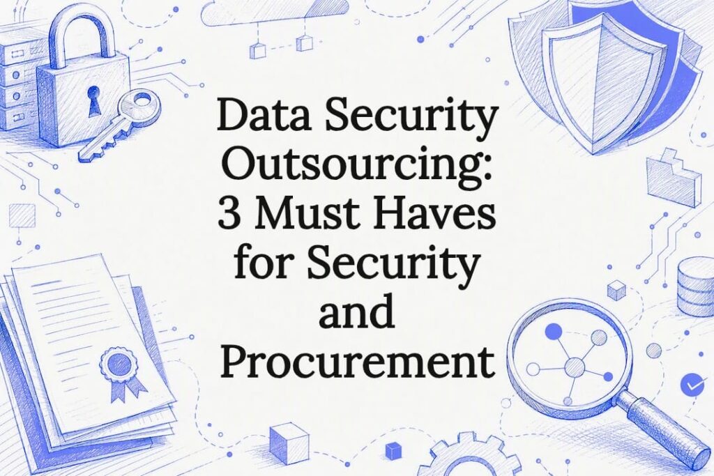 Decorative data security outsourcing title card