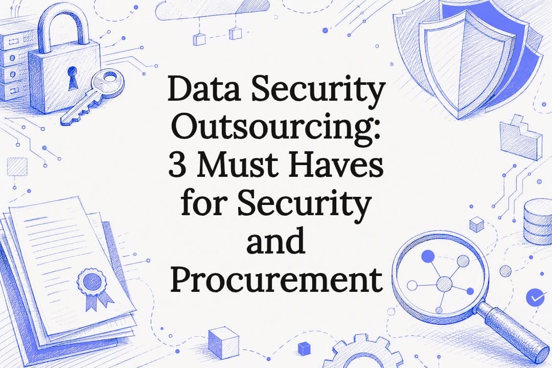 Decorative data security outsourcing title card