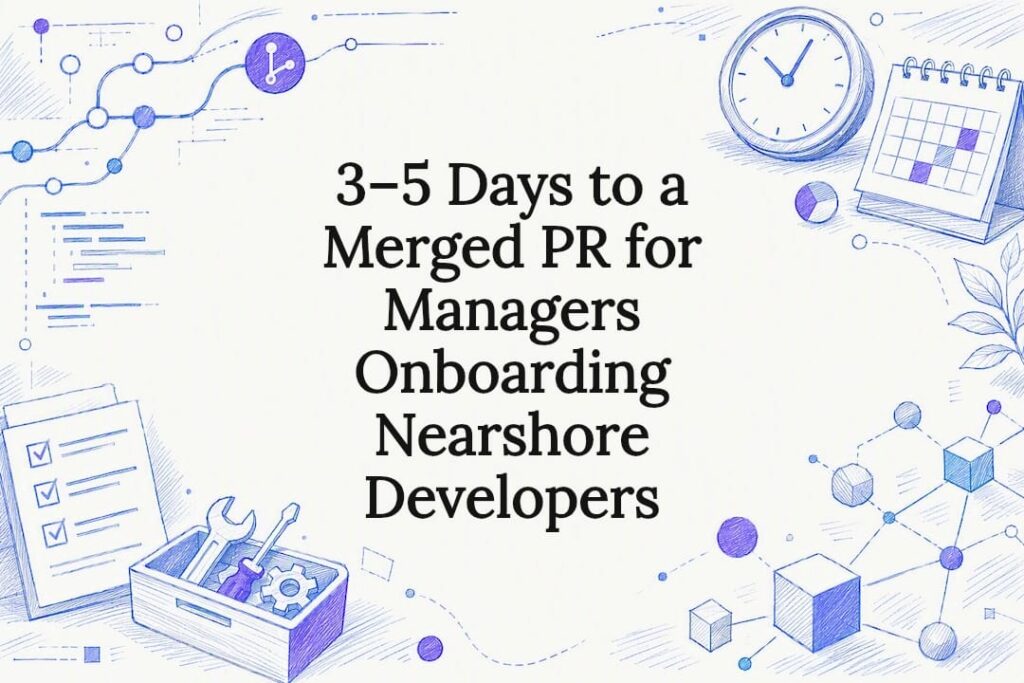 Decorative nearshore onboarding title card