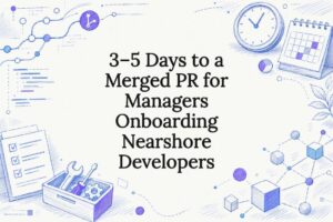 Decorative nearshore onboarding title card