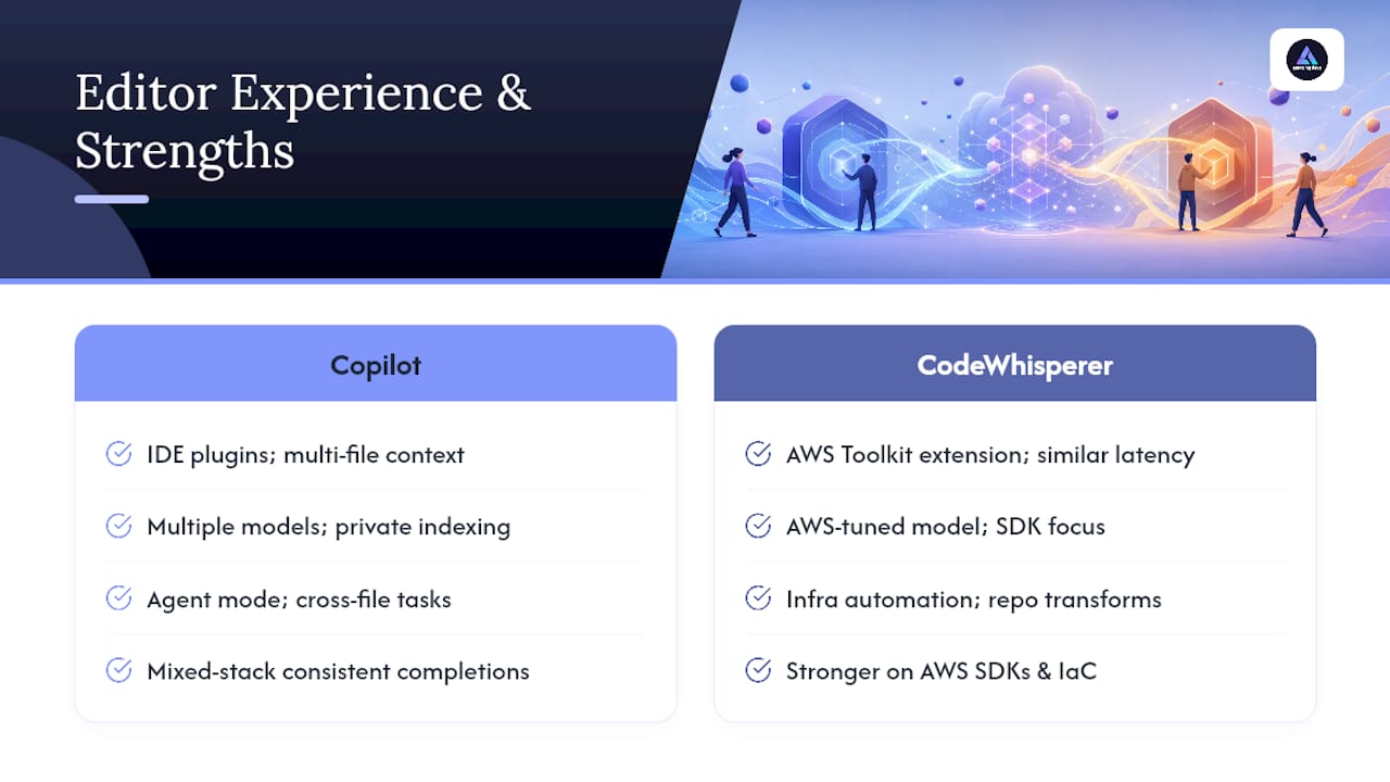 Comparison of AI coding scenarios and strengths