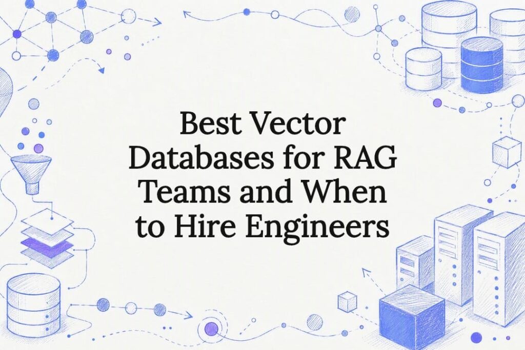 Decorative vector database RAG title card