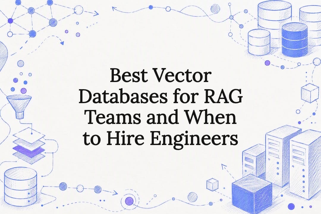 Decorative vector database RAG title card