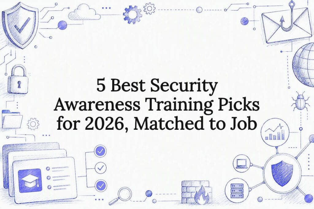 Decorative security training title card illustration