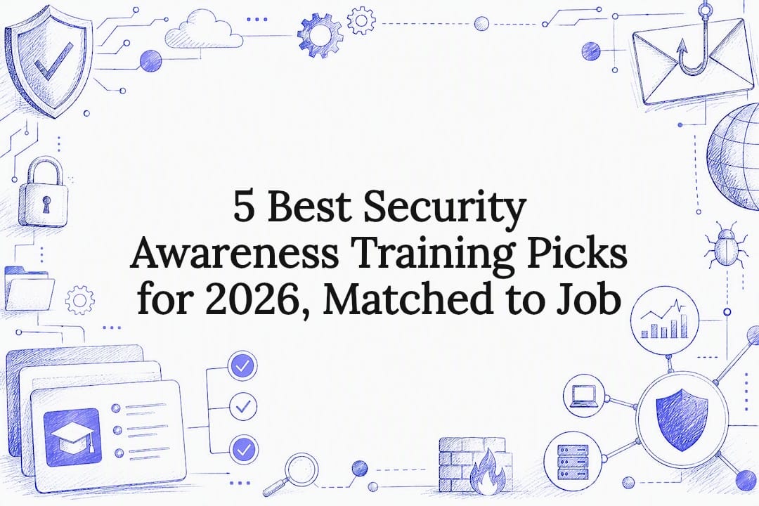 Decorative security training title card illustration