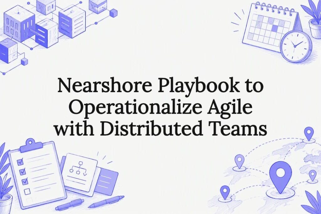 Distributed agile teams title card