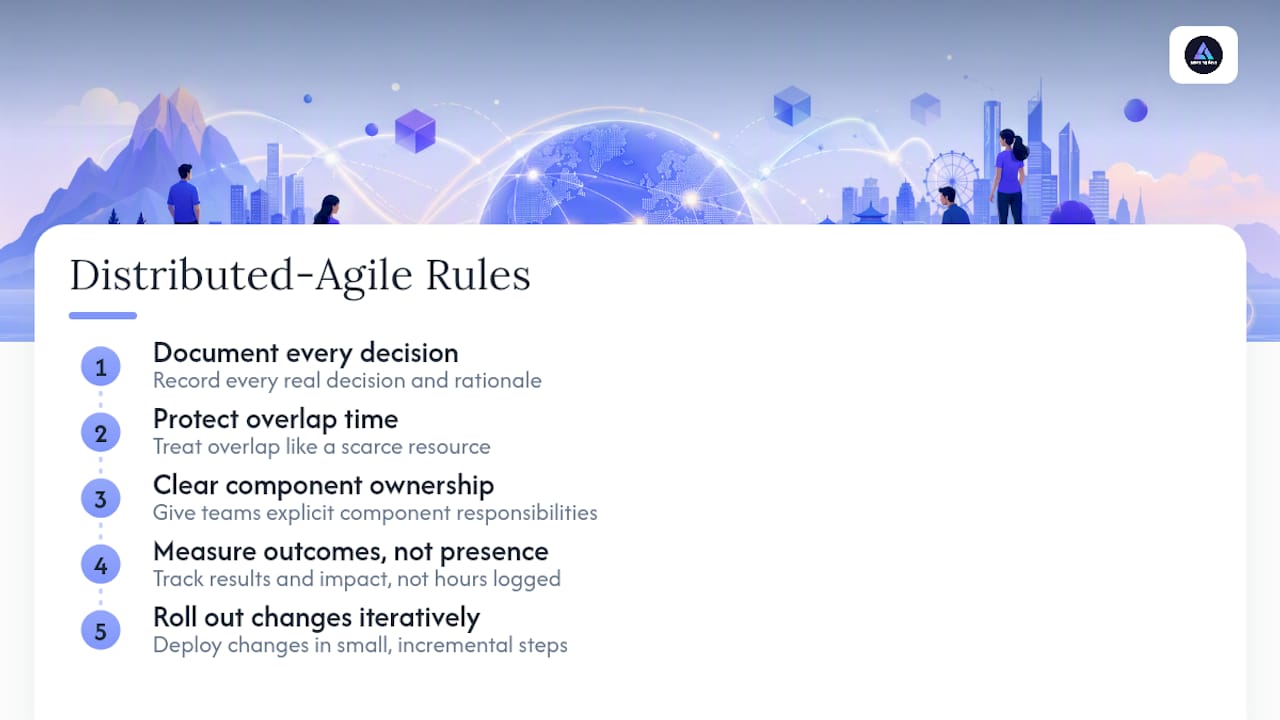 Five distributed agile operating rules