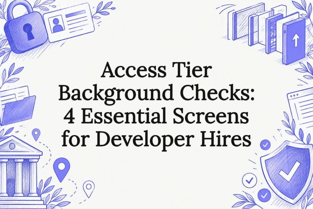 Developer background screening title card