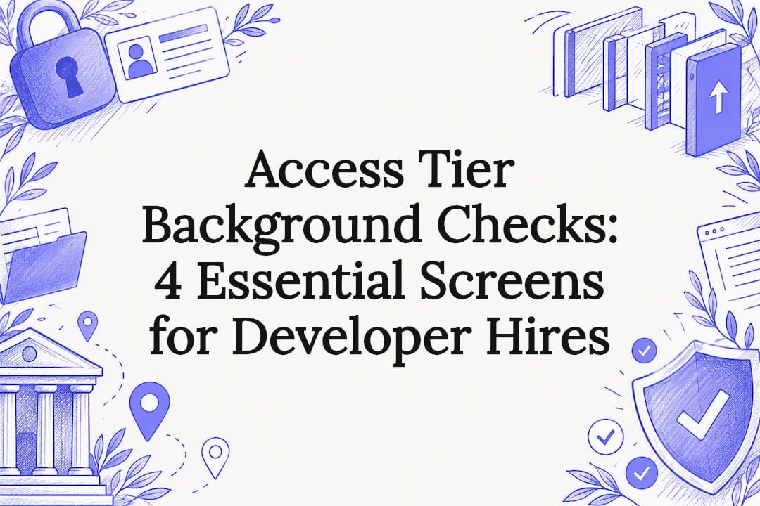 Developer background screening title card