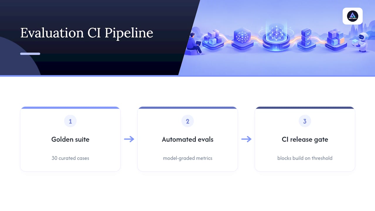 LLM evaluation suite and CI release gate