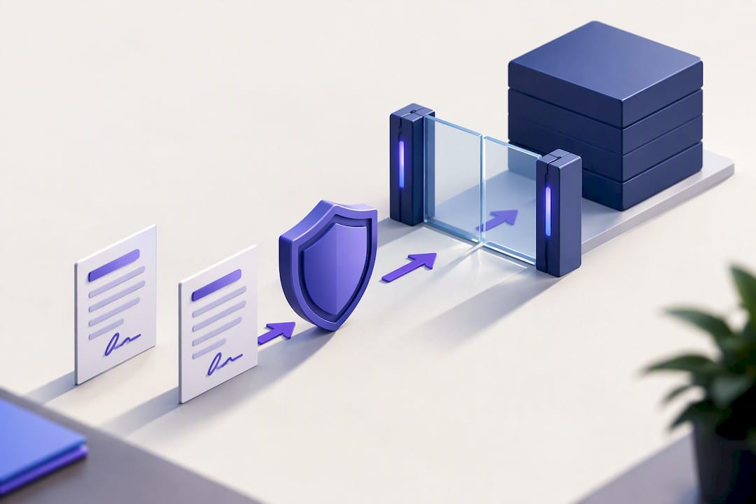 Security steps before repository access