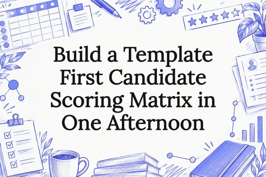 Decorative candidate scoring matrix title card