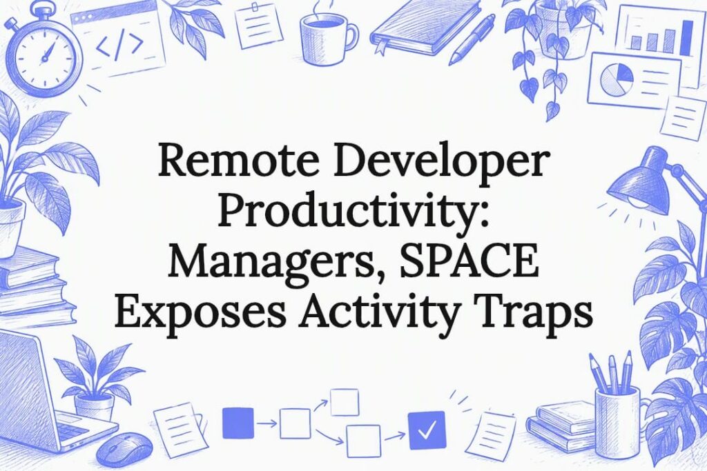 Sketch title card about developer productivity