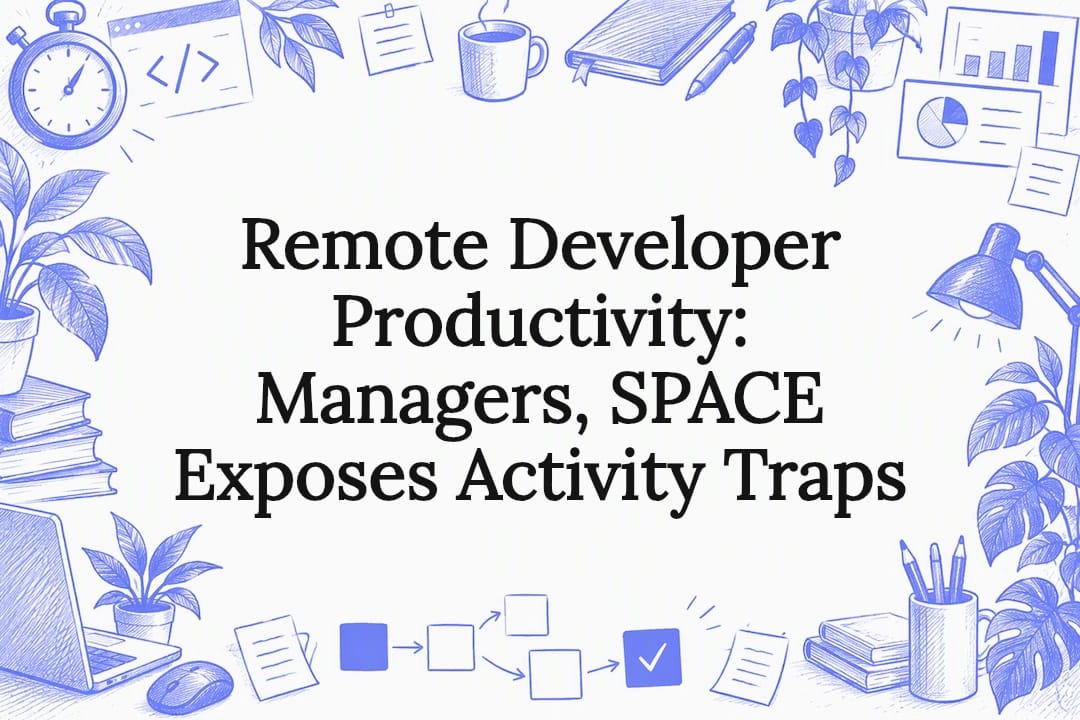 Sketch title card about developer productivity