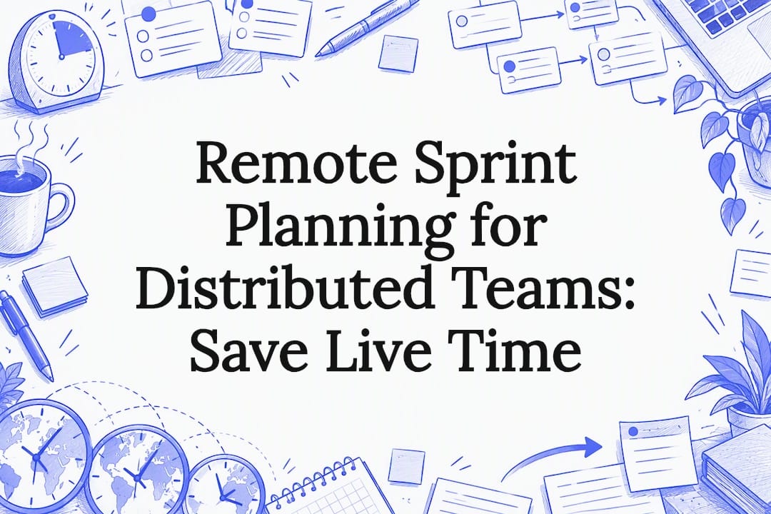 Sketch title card for remote sprint planning