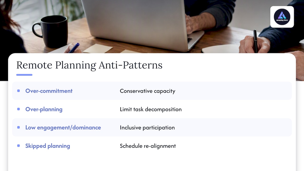 Four remote planning pitfalls and practical responses