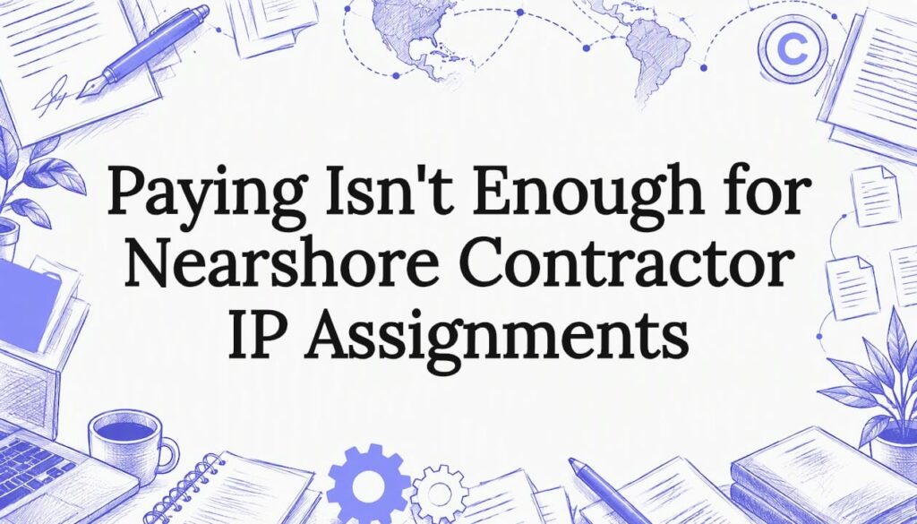 Hand-drawn contract and copyright title card