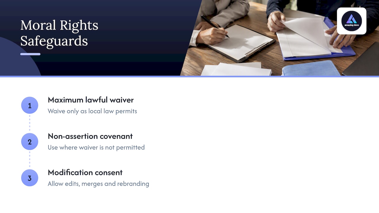 Three safeguards for contractor moral rights