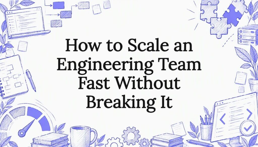 Hand-drawn engineering title card illustration