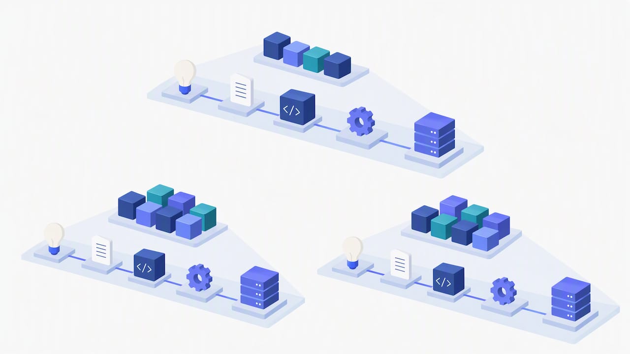 Product teams owning separate end-to-end areas