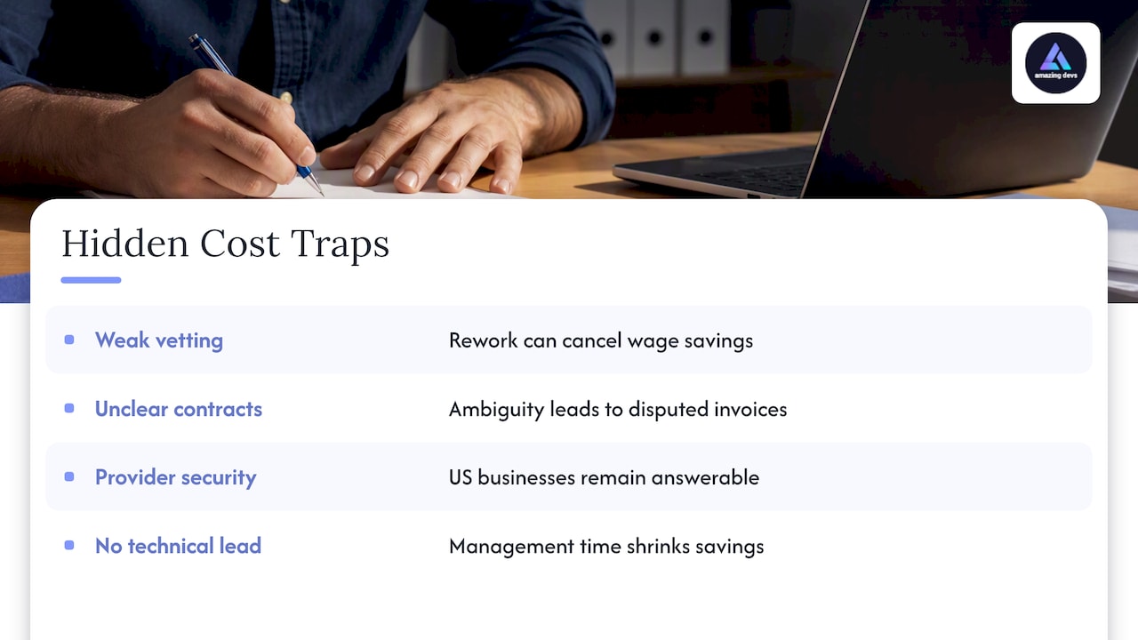 The hidden costs that can erase the saving — overview diagram